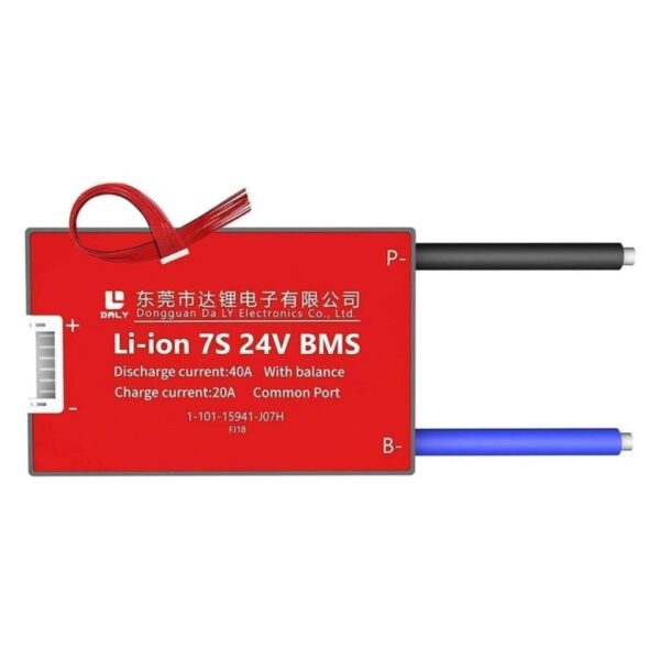 DALY BMS Li-ion 7S 24V 40A Balanslı Ortak Port