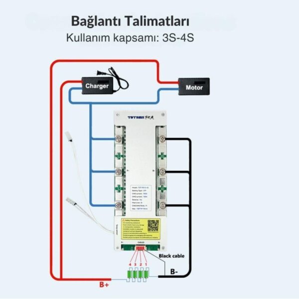 TDT Hardware 4S 12V 100A BMS Balanslı - Görsel 2